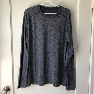 Men’s LULULEMON grey metal vent tech long sleeve
